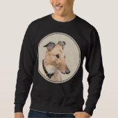 Sweatshirt Peinture Greyhound - Cute Original Chien Art (Devant)