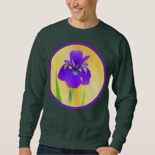 Sweatshirt Peinture Iris à pois pourpre - Chien original mign