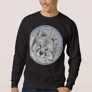 Sweatshirt Peinture Keeshond Beth - Joli art original chien