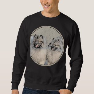 Sweatshirt Peinture Keeshond Brothers - Art Chien original