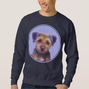 Sweatshirt Peinture sur la frontière de Terrier - jolie art o