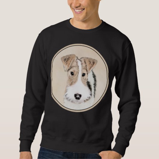 Sweatshirt Peinture Terrier de Renard de fil - Cute Original  (Devant)