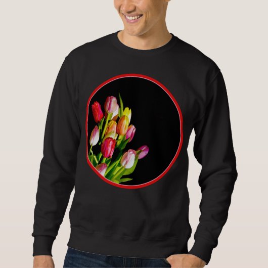 Sweatshirt Peinture Tulip - Art Fleur original (Devant)