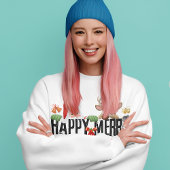 Sweatshirt Pékin Père Noël et Reindeer Christmas Fun