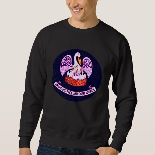 Sweatshirt Pelican Bayou State Bird Native Louisiana Flag (Devant)