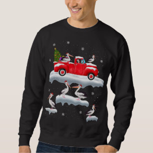 Sweatshirt Pelican Driving Christmas Tree Camion rouge Pelica