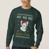 Sweatshirt Pembroke Welsh Corgi Chien de Noël laid Ho Ho Ho (Devant)