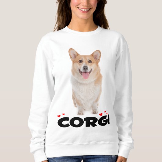 Sweatshirt Pembroke Welsh Corgi Chienne Puppy (Devant)