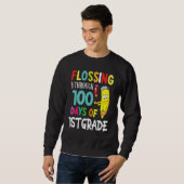 Sweatshirt Pencil Student Senior Flossing Through 100 Days Of (Devant entier)