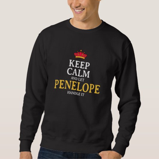 Sweatshirt Penelope Keep Calm Nom Personnalisé Surnom Humo (Devant)