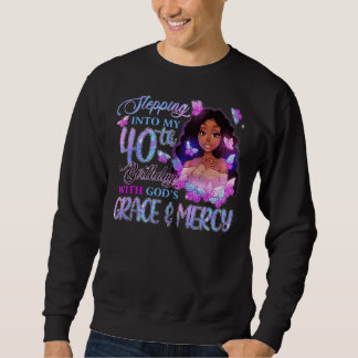 Sweatshirt Pénétrer dans mon 40e avec la grâce de Dieu Melan