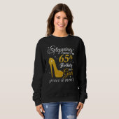 Sweatshirt Pénétrer dans mon 65e anniversaire avec la grâce d (Devant entier)
