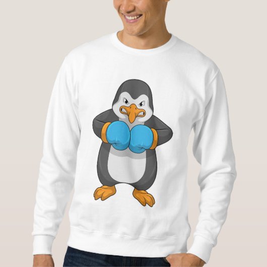 Sweatshirt Penguin at Boxing with Boxing Gloves (Devant)