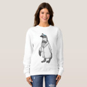 Sweatshirt Penguin comme docteur avec le manteau du docteur (Devant entier)