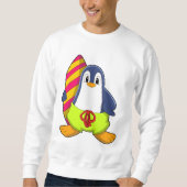 Sweatshirt Penguin comme surfer avec Surfer (Devant)