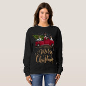 Sweatshirt Penguin Conduite de Noël Arbre Rouge Camion Pengui (Devant entier)