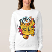 Sweatshirt Penguin en costume d'astronaute (Devant)