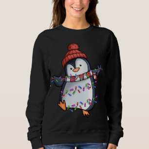 Sweatshirt Penguin Père Noël éclaire le pyjama de Noël mignon