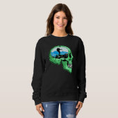 Sweatshirt Pensée crâne de Randonnée Trekking Camping Adventu (Devant entier)