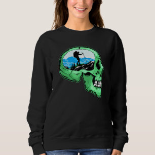 Sweatshirt Pensée crâne de Randonnée Trekking Camping Adventu