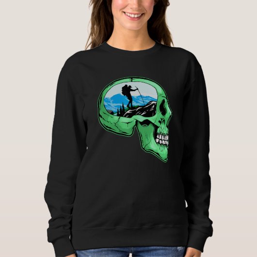 Sweatshirt Pensée crâne de Randonnée Trekking Camping Adventu (Devant)