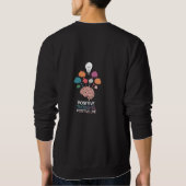 Sweatshirt "Pensées positives, vie positive - Te pousser" (Dos)
