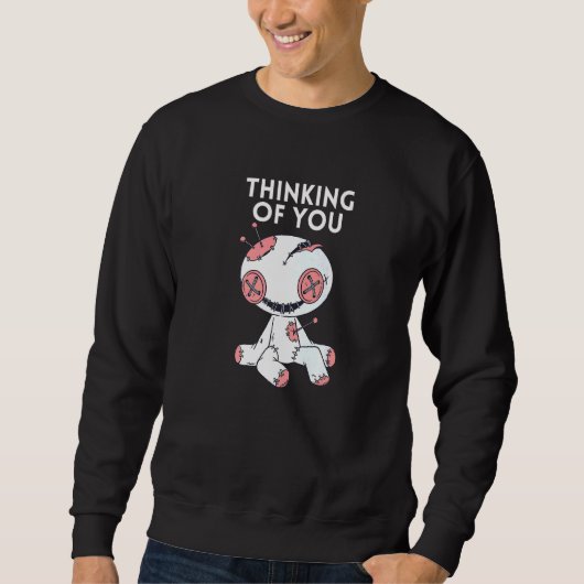 Sweatshirt Penser À Vous Poupée Voodoo Premium (Devant)