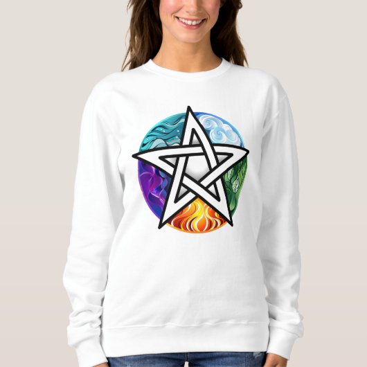 Sweatshirt pentagramme du Wiccan (Devant)