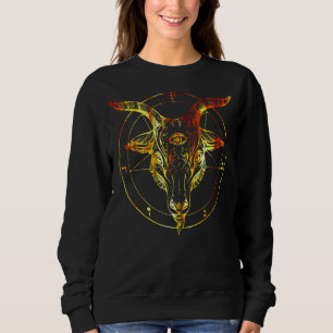 Sweatshirt Pentagramme Inversé Avec Baphomet Et Tous En Voyan
