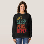 Sweatshirt Peos Crypto Manger Sleep Peos Répéter (Devant entier)
