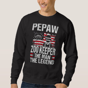 Sweatshirt Pepaw Zoo Garder L'Homme La Légende Retro Usa Drap