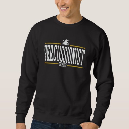 Sweatshirt Percussionist Drummer Musicians Percussionists Hum (Devant)