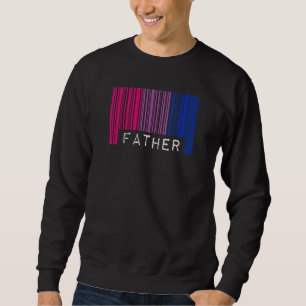 Sweatshirt Père Code Barre Bisexual Fierté Drapeau Faune esth