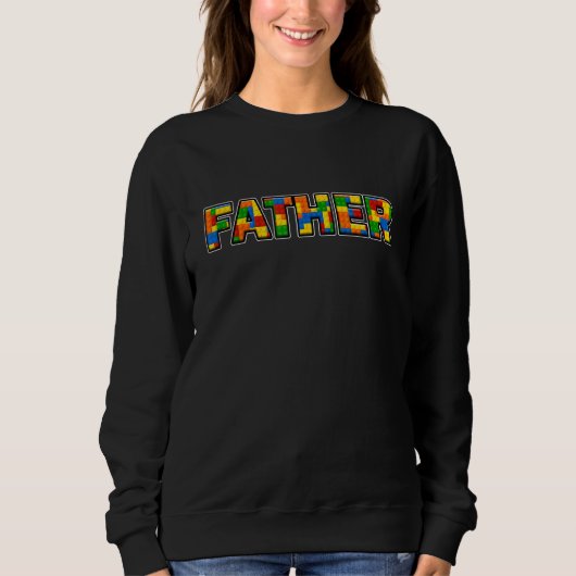Sweatshirt Père Jour Constructeur de briques Blocs Maître Con (Devant)