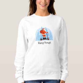 Sweatshirt Père Noël à scooter Noël