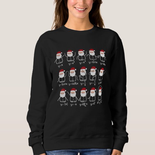 Sweatshirt Père Noël Algebra Dance Graph Math Édition Enseign (Devant)