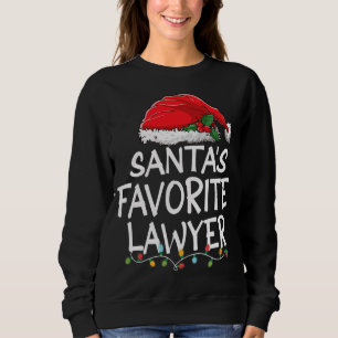 Sweatshirt Père Noël Avocat favori Noël Père Noël Arbre du Pè