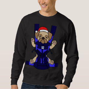 Sweatshirt Père Noël Baby Carlin drôle mignon chien maman pap