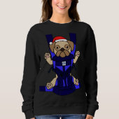 Sweatshirt Père Noël Baby Carlin drôle mignon chien maman pap (Devant)