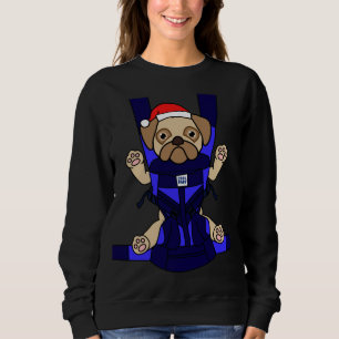Sweatshirt Père Noël Baby Carlin drôle mignon chien maman pap