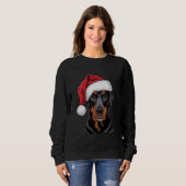 Sweatshirt Père Noël Black Lab Christmas Chien Labrador Lover (Devant entier)