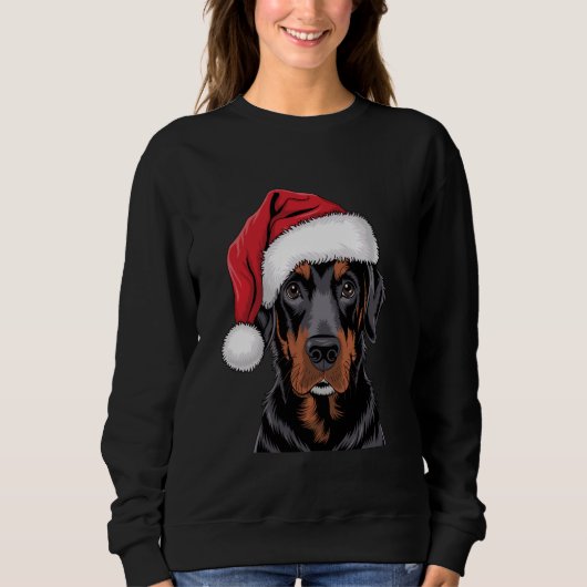 Sweatshirt Père Noël Black Lab Christmas Chien Labrador Lover (Devant)