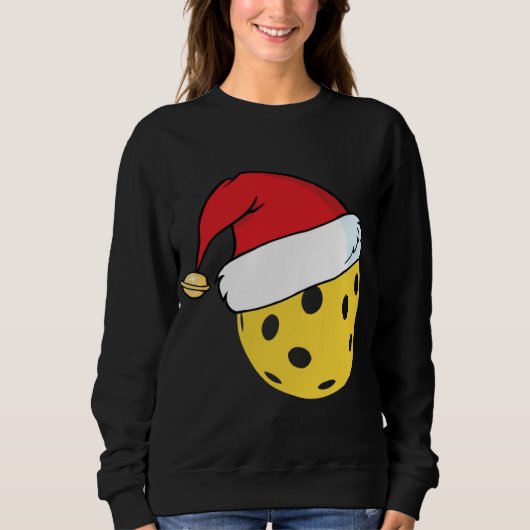 Sweatshirt Père Noël Casquette Pickleball Noël (Devant)