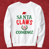 Sweatshirt Père Noël Claws est à venir famille Noël Personnal
