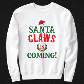 Sweatshirt Père Noël Claws est à venir famille Noël Personnal