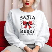 Sweatshirt Père Noël & Co Merry Christmas Bow