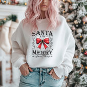 Sweatshirt Père Noël & Co Merry Christmas Bow