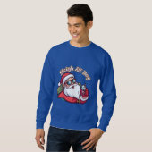 Sweatshirt Père Noël cool avec lunettes de soleil – “Sleigh A (Devant entier)