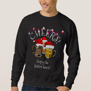 Sweatshirt Père Noël de bière Noël