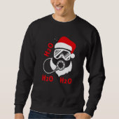 Sweatshirt Père Noël de plongée H2o H2o H2o Noël de plongée (Devant)